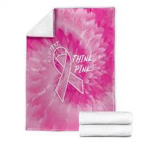 Personalized Breast Cancer Awareness Blanket Think Pink Tie Dye Ribbon - Wonder Print Shop