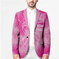 Breast Cancer Awareness Blazer Think Pink Tie Dye Ribbon - Wonder Print Shop