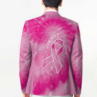 Breast Cancer Awareness Blazer Think Pink Tie Dye Ribbon - Wonder Print Shop