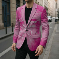 Breast Cancer Awareness Blazer Think Pink Tie Dye Ribbon - Wonder Print Shop