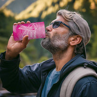 Personalized Breast Cancer Awareness 4 in 1 Can Cooler Tumbler Think Pink Tie Dye Ribbon - Wonder Print Shop