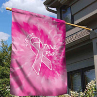 Personalized Breast Cancer Awareness Garden Flag Think Pink Tie Dye Ribbon - Wonder Print Shop