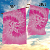 Personalized Breast Cancer Awareness Garden Flag Think Pink Tie Dye Ribbon - Wonder Print Shop