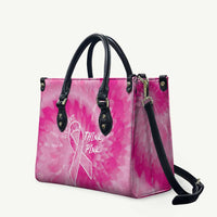 Breast Cancer Awareness Leather Bag Think Pink Tie Dye Ribbon - Wonder Print Shop