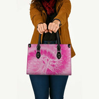 Breast Cancer Awareness Leather Bag Think Pink Tie Dye Ribbon - Wonder Print Shop