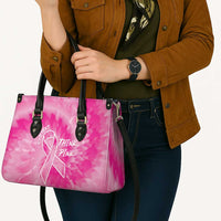 Breast Cancer Awareness Leather Bag Think Pink Tie Dye Ribbon - Wonder Print Shop
