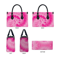 Breast Cancer Awareness Leather Bag Think Pink Tie Dye Ribbon - Wonder Print Shop