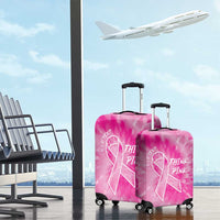 Personalized Breast Cancer Awareness Luggage Cover Think Pink Tie Dye Ribbon - Wonder Print Shop
