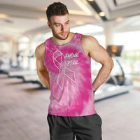 Personalized Breast Cancer Awareness Men Tank Top Think Pink Tie Dye Ribbon - Wonder Print Shop