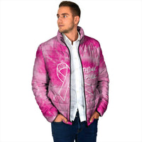 Breast Cancer Awareness Padded Jacket Think Pink Tie Dye Ribbon - Wonder Print Shop