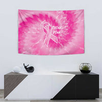 Personalized Breast Cancer Awareness Tapestry Think Pink Tie Dye Ribbon - Wonder Print Shop