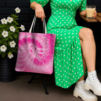 Breast Cancer Awareness Tote Bag Think Pink Tie Dye Ribbon - Wonder Print Shop