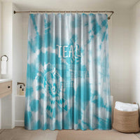 Teal Ribbon Cervical Cancer Awareness Bathroom Set Not Going Down Without A Fight Tie Dye - Wonder Print Shop