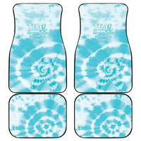 Teal Ribbon Cervical Cancer Awareness Car Mats Not Going Down Without A Fight Tie Dye - Wonder Print Shop