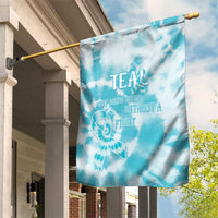 Teal Ribbon Cervical Cancer Awareness Garden Flag Not Going Down Without A Fight Tie Dye - Wonder Print Shop