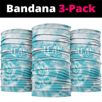 Teal Ribbon Cervical Cancer Awareness Neck Gaiter Not Going Down Without A Fight Tie Dye - Wonder Print Shop