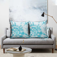 Teal Ribbon Cervical Cancer Awareness Pillow Cover Not Going Down Without A Fight Tie Dye - Wonder Print Shop