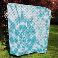 Teal Ribbon Cervical Cancer Awareness Quilt Not Going Down Without A Fight Tie Dye - Wonder Print Shop