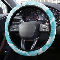 Teal Ribbon Cervical Cancer Awareness Steering Wheel Cover Not Going Down Without A Fight Tie Dye - Wonder Print Shop