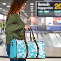 Teal Ribbon Cervical Cancer Awareness Travel Bag Not Going Down Without A Fight Tie Dye - Wonder Print Shop