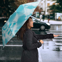 Teal Ribbon Cervical Cancer Awareness Umbrella Not Going Down Without A Fight Tie Dye - Wonder Print Shop