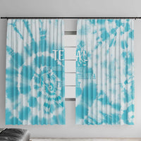 Teal Ribbon Cervical Cancer Awareness Window Curtain Not Going Down Without A Fight Tie Dye - Wonder Print Shop