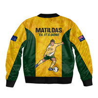 Australia Soccer Bomber Jacket Sam Kerr Matildas Proud 2023 World Cup Yellow - Wonder Print Shop