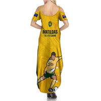Australia Soccer Summer Maxi Dress Sam Kerr Matildas Proud 2023 World Cup Yellow - Wonder Print Shop