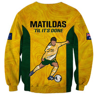 Australia Soccer Sweatshirt Sam Kerr Matildas Proud 2023 World Cup Yellow - Wonder Print Shop