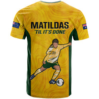 Australia Soccer T Shirt Sam Kerr Matildas Proud 2023 World Cup Yellow - Wonder Print Shop