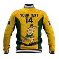 Custom Australia Soccer Baseball Jacket Sam Kerr Matildas Proud 2023 World Cup Yellow - Wonder Print Shop