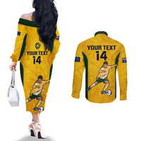 custom-australia-soccer-couples-matching-off-the-shoulder-long-sleeve-dress-and-long-sleeve-button-shirts-sam-kerr-matildas-proud-2023-world-cup-yellow