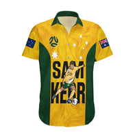 Custom Australia Soccer Hawaiian Shirt Sam Kerr Matildas Proud 2023 World Cup Yellow - Wonder Print Shop