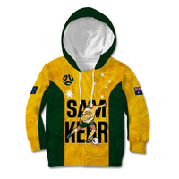 Custom Australia Soccer Kid Hoodie Sam Kerr Matildas Proud 2023 World Cup Yellow - Wonder Print Shop