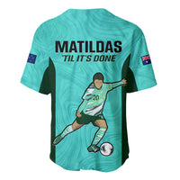 Australia Soccer Baseball Jersey Sam Kerr Matildas Proud 2023 World Cup Turquoise - Wonder Print Shop