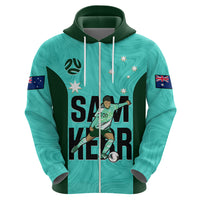 Australia Soccer Hoodie Sam Kerr Matildas Proud 2023 World Cup Turquoise - Wonder Print Shop