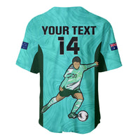 Custom Australia Soccer Baseball Jersey Sam Kerr Matildas Proud 2023 World Cup Turquoise - Wonder Print Shop