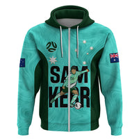 Custom Australia Soccer Hoodie Sam Kerr Matildas Proud 2023 World Cup Turquoise - Wonder Print Shop
