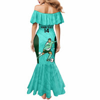 Custom Australia Soccer Mermaid Dress Sam Kerr Matildas Proud 2023 World Cup Turquoise - Wonder Print Shop