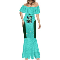Custom Australia Soccer Mermaid Dress Sam Kerr Matildas Proud 2023 World Cup Turquoise - Wonder Print Shop