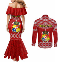 tonga-rugby-couples-matching-mermaid-dress-and-long-sleeve-button-shirts-2023-world-cup-tongan-kupesi-ngatu-pattern