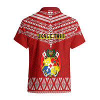 Tonga Rugby Hawaiian Shirt 2023 World Cup Tongan Kupesi Ngatu Pattern - Wonder Print Shop