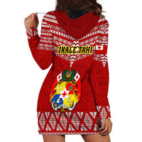 Tonga Rugby Hoodie Dress 2023 World Cup Tongan Kupesi Ngatu Pattern - Wonder Print Shop