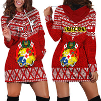 Tonga Rugby Hoodie Dress 2023 World Cup Tongan Kupesi Ngatu Pattern - Wonder Print Shop