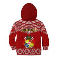 Tonga Rugby Kid Hoodie 2023 World Cup Tongan Kupesi Ngatu Pattern - Wonder Print Shop