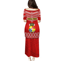 Tonga Rugby Puletasi 2023 World Cup Tongan Kupesi Ngatu Pattern - Wonder Print Shop