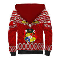Tonga Rugby Sherpa Hoodie 2023 World Cup Tongan Kupesi Ngatu Pattern - Wonder Print Shop