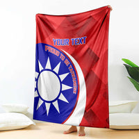 Personalised Taiwan Badminton Blanket 2024 Taiwanese Proud Dynamic Style