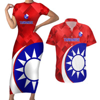 Personalised Taiwan Badminton Couples Matching Short Sleeve Bodycon Dress and Hawaiian Shirt 2024 Taiwanese Proud Dynamic Style - Wonder Print Shop
