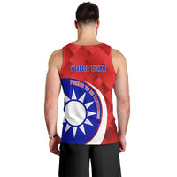 Personalised Taiwan Badminton Men Tank Top 2024 Taiwanese Proud Dynamic Style - Wonder Print Shop